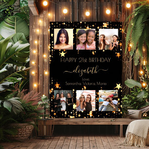 Póster Colaje de fotos personalizadas para cumpleaños en 