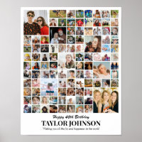 Colaje de Fotos Personalizado 100 Fotos Cuadrícula