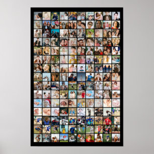Póster Colaje de Fotos Personalizado 150 Cuadrícula de Im