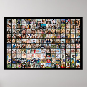 Póster Colaje de Fotos Personalizado 150 Cuadrícula de Im
