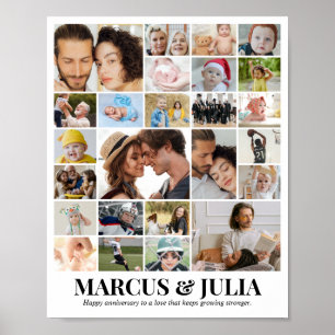 Póster Colaje de Fotos Personalizado 25 Imágenes 8x10 16x