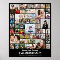 Colaje de Fotos Personalizado 50 Fotos Cuadrícula 