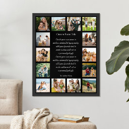 Póster Colaje de fotos personalizado con 14 fotos y poema