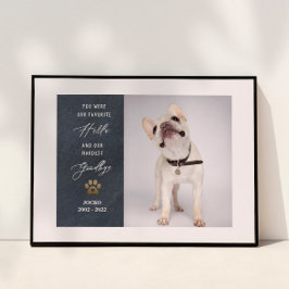 Póster Colaje de Fotos Personalizado de Mascota Fallecida