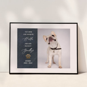 Póster Colaje de Fotos Personalizado de Mascota Fallecida