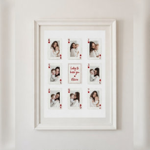 Póster Colaje de Fotos Personalizado para el Primer Día d