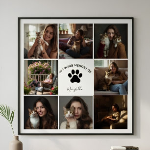 Póster Colaje de Mascotas Personalizado En Memoria Amoros