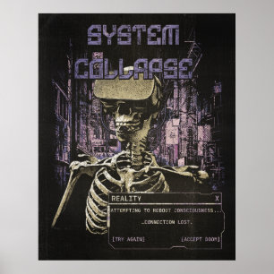 Póster Colapso del sistema - Calzado tecno-distópico