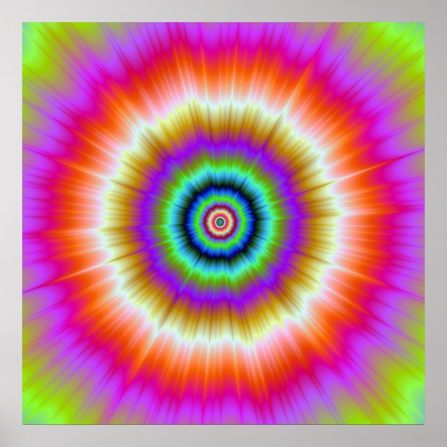 Póster Colas en Poster violeta rojo y verde (Frente)