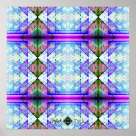 Póster Colcha de Prisma de Triángulo Invertido