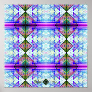 Póster Colcha de Prisma de Triángulo Invertido