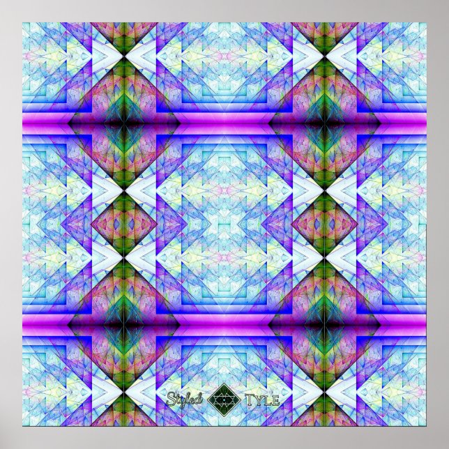 Póster Colcha de Prisma de Triángulo Invertido (Frente)