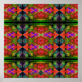 Póster Colcha de prisma de triángulo invertido 2