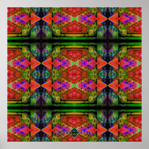 Póster Colcha de prisma de triángulo invertido 2