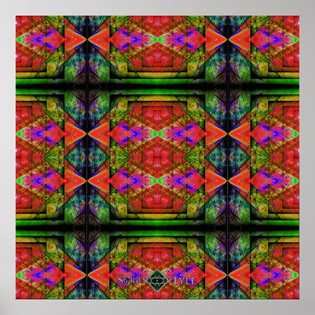 Póster Colcha de prisma de triángulo invertido 2 (Frente)