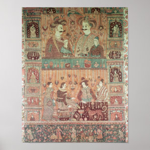 Póster Colcha que representa a potentados nativos