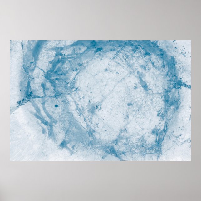 Póster Colchón floral azul y blanco (Frente)
