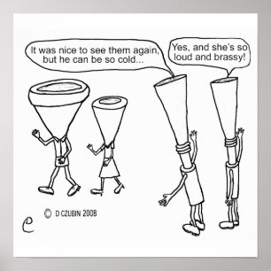 Póster Cold Brass White