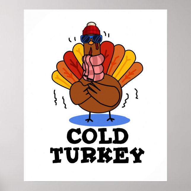 Póster Cold Turkey graciosa pistola de animales (Frente)