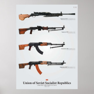 Póster Cold War Light Machine Guns of the Soviet Union