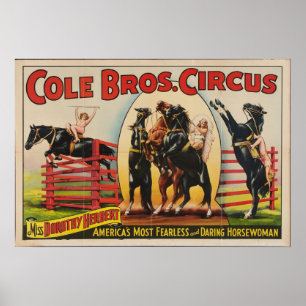 Póster Cole Brothers, 1930s Circus Poster