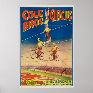 Póster Cole Brothers Circus Poster