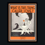 Póster Cole Porter Art Deco Sheet Music 12 x 16 Print<br><div class="desc">"What is this thing called love?" by Cole Porter- Art Deco Print Sheet Music</div>