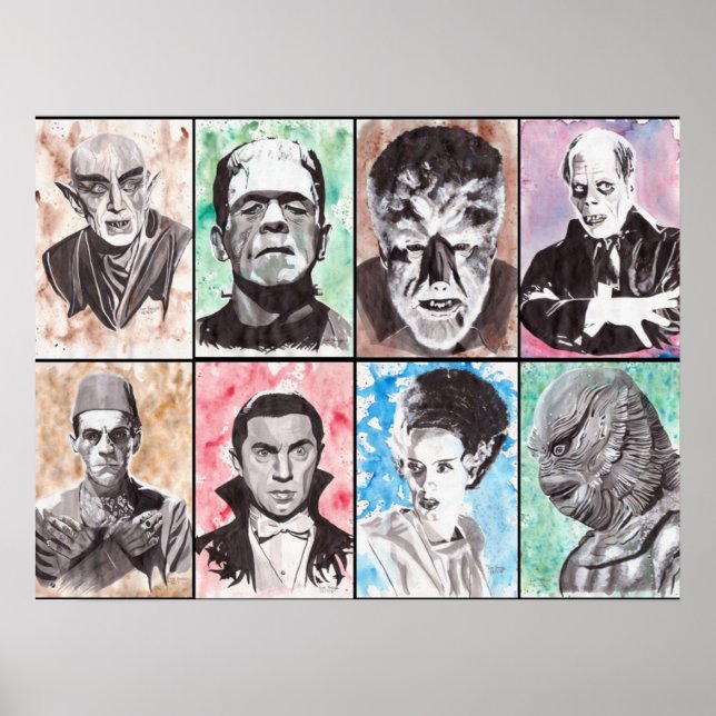 Póster Colección clásica de monstruos (Frente)