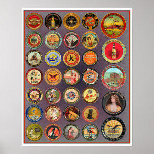 PÓSTER COLECCIÓN DE BANDEJAS PARA SERVIR DE ÉPOCA 1900