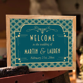 Póster Colección de Bodas Art Decó de los años 20