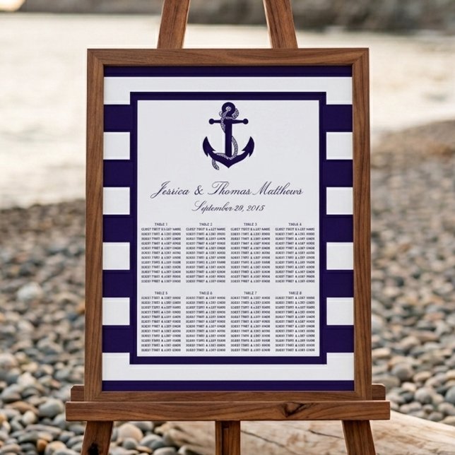 Póster Colección de Bodas de franjas de la marina de infl (Subido por el creador)