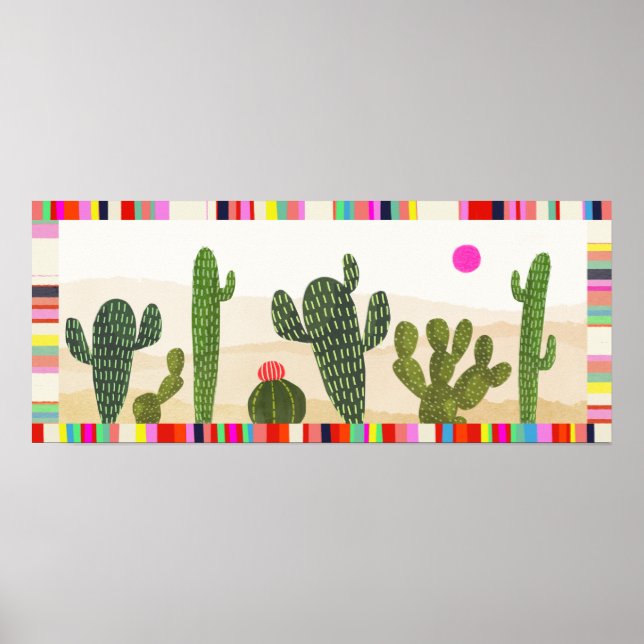 Póster Colección de cactus de Llamarama (Frente)