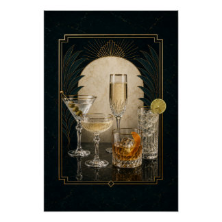 Póster Colección de cócteles Signature Five, cartel Art D