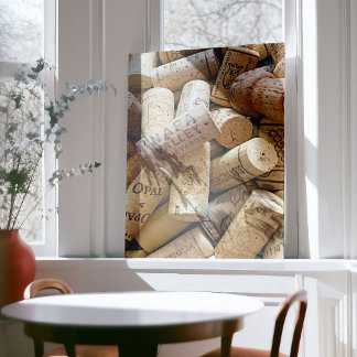 Póster Colección de corcho entusiasta del vino
