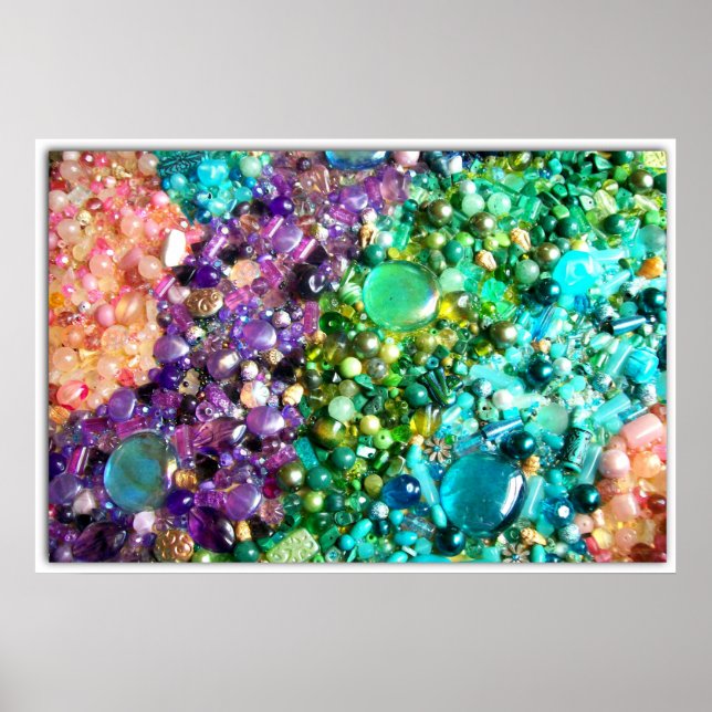 Póster Colección de cuentas coloridas (Frente)