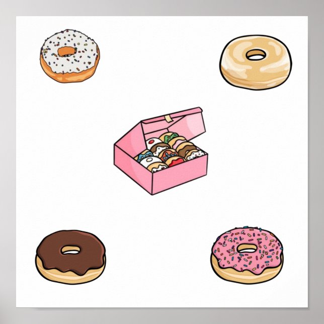 Póster Colección de donuts (Frente)