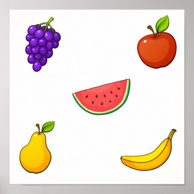 Póster Colección de frutas (Frente)