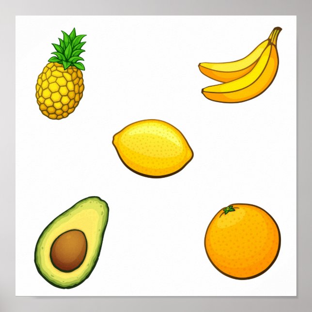 Póster Colección de frutas (Frente)