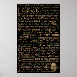 Póster Colección de insultos de Shakespeare