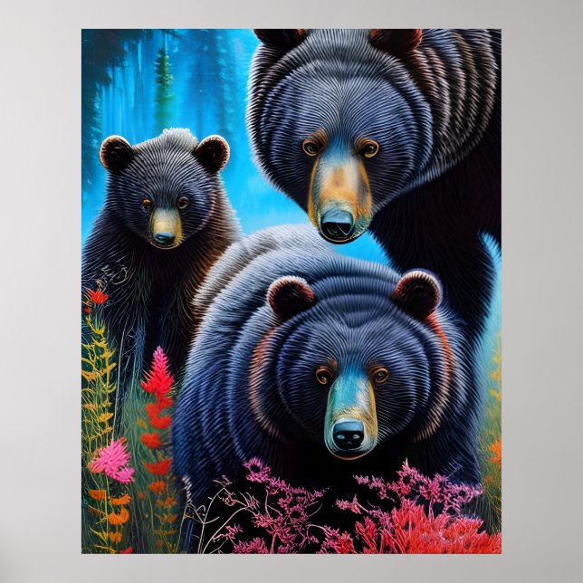 Póster Colección de la familia del oso (Frente)