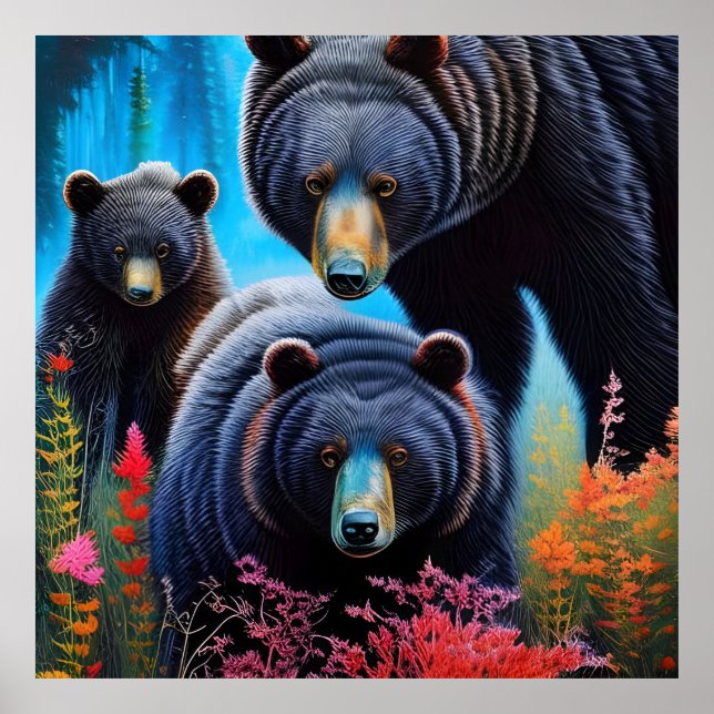 Póster Colección de la familia del oso (Frente)
