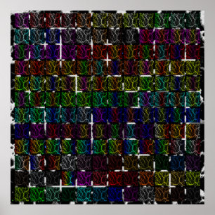 Póster Colección de Lava Espacial Agrietada