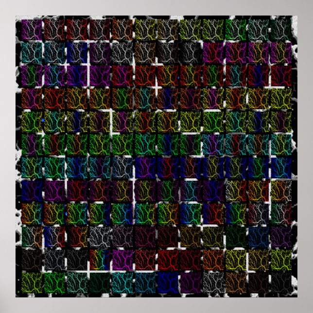 Póster Colección de Lava Espacial Agrietada (Frente)