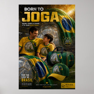 Póster Colección de legado del fútbol brasileño: padre e 