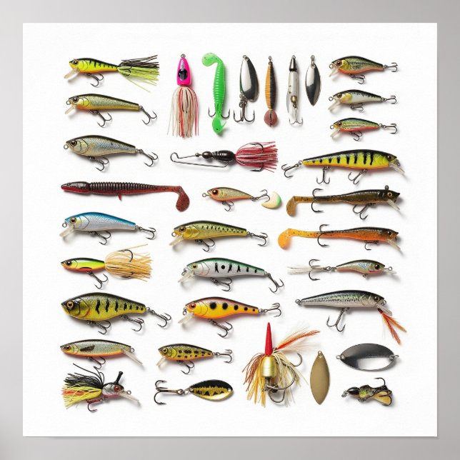 Póster Colección de Lures de Pesca (Frente)
