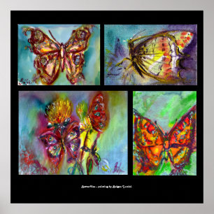PÓSTER COLECCIÓN DE MARIPOSAS COLORIDAS