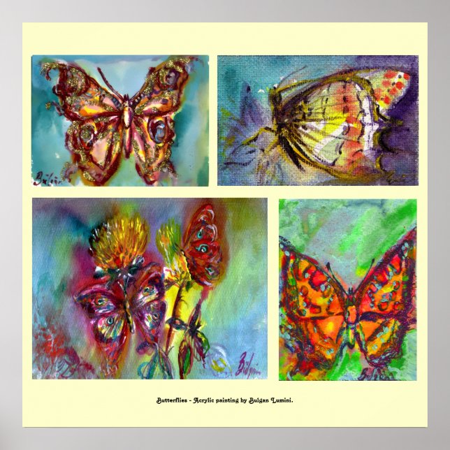 PÓSTER COLECCIÓN DE MARIPOSAS COLORIDAS (Frente)