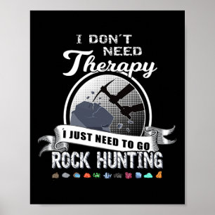 Póster Colección de minerales de la geología de la terapi