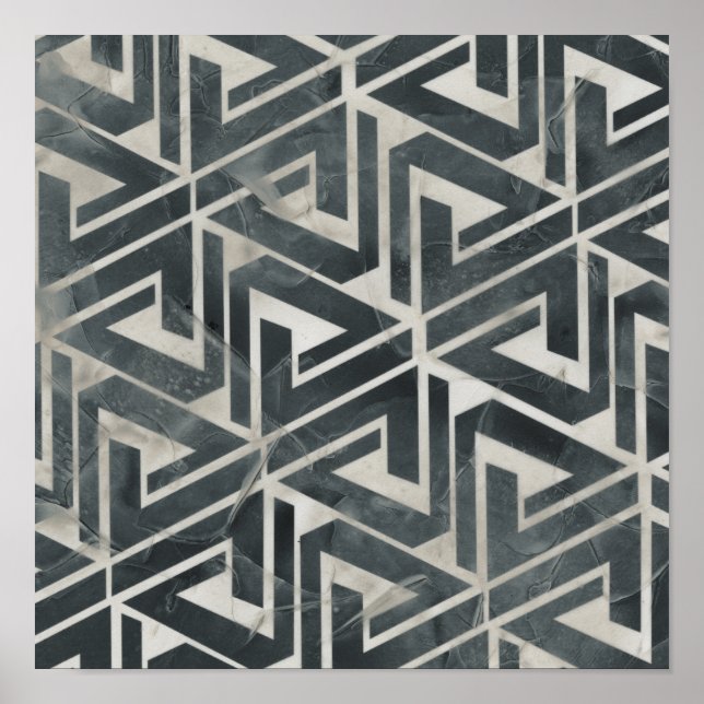 Póster Colección de mosaicos neutrales - geométrica (Frente)