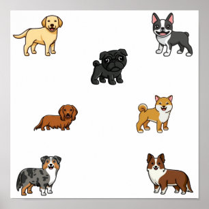 Póster Colección de perros
